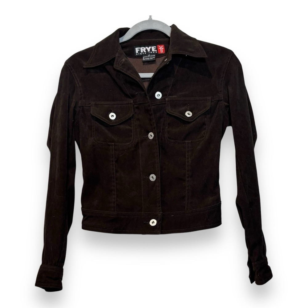 FRYE Womens Jacket Black Sz XS Western Button Up Polyester Motorcycle